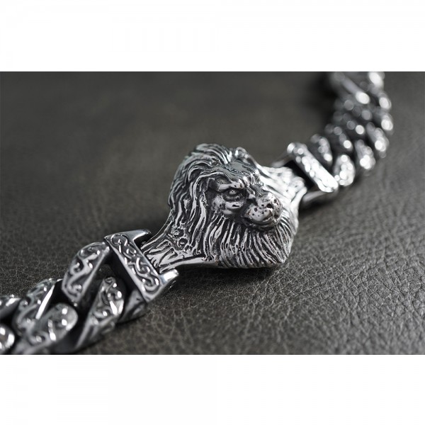 Amazon.com: Man Lion Bracelet, Liond Head Bracelet, Wild Lion Bracelet,  Silver Handmade Bracelet, Unisex Bracelet, 925k Sterling Silver Bracelet :  Handmade Products