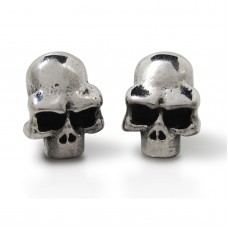 Silver Skull Earring TE06 (Pair)