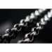 26.5" Black Silver Diamond Rolo Necklace / Chain TN100