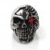 Skull With Red CZ Eye Ring TR62