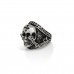 Skull Cross Ring with Chain TR173