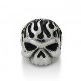 Fire Flame Skull Ring TR66