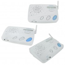 3 Channel White Digital FM Wireless Intercom System 3 units Set