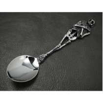 Heavy Silver Skull Table Spoon  KT12
