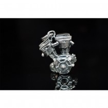 925 Sterling Silver V-Twin Engine Pendant  SP15