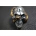 Heavy 925 Sterling Silver Black Eye Skull & Snake Pendant SP26